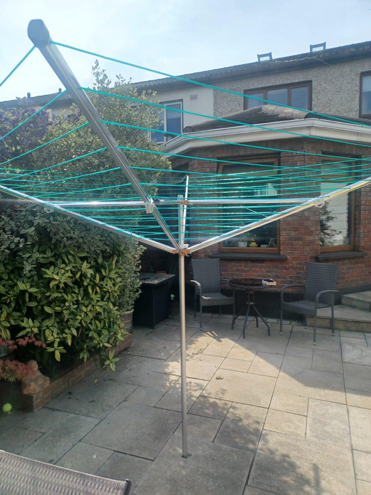 Washing line clothesline umbrella outdoor rotary spinning dryer