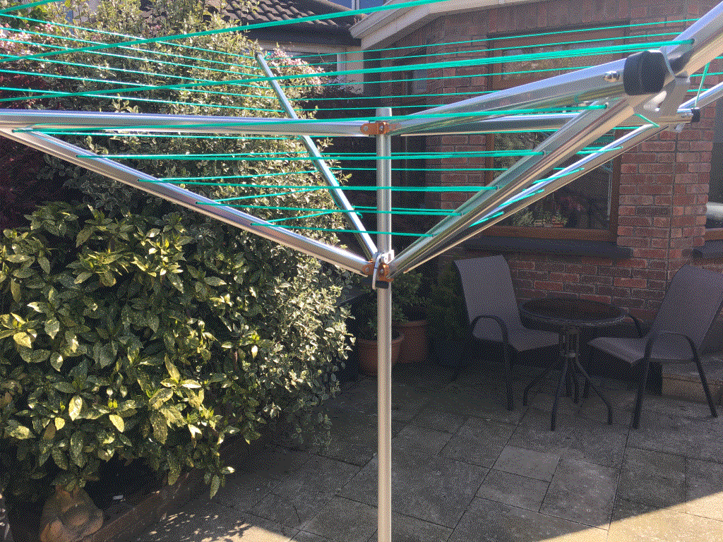 Washing line clothesline umbrella outdoor rotary spinning dryer